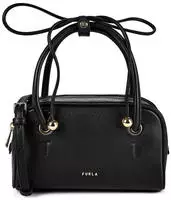 Furla Poppy Handtasche Leder 20 cm schwarz