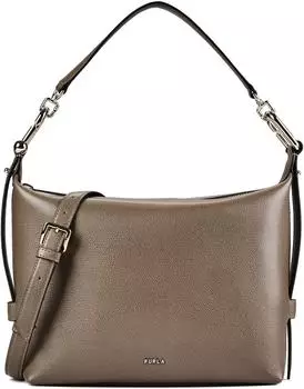 Furla Tonie M Hobo Schultertasche Leder 27,5cm grau (WB01964-A.0023-4903S)