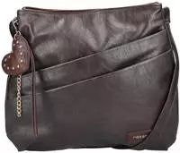 Rieker Umh&auml;ngetasche Schultertasche, Damen Handtasche mit zwei Hauptf&auml;chern