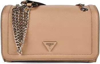 Guess Noelle in Saffian-Optik Mini Schultertasche taupe (HWZG9672210-TAU)
