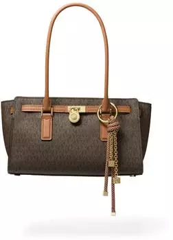 Michael Kors Hamilton Moderne Small mit Signature-Logomuster Schultertasche brown/acorn (30F5GNXT0B-252)