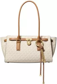 Michael Kors Hamilton Moderne Small mit Signature-Logomuster Schultertasche vanilla/acorn (30F5GNXT0B-149)