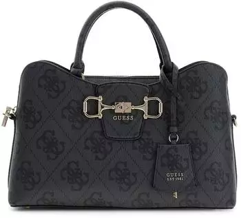 Guess Janie Logo Girlfriend Satchel Handtasche coal logo (HWOS9924060-CLO)