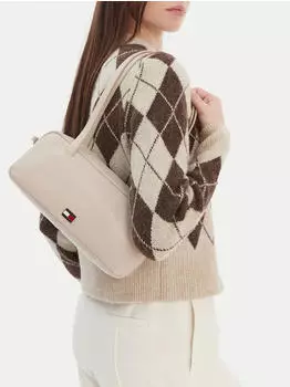 Tommy Hilfiger City mit Logo Schultertasche gulf sand (AW0AW18075ABY)