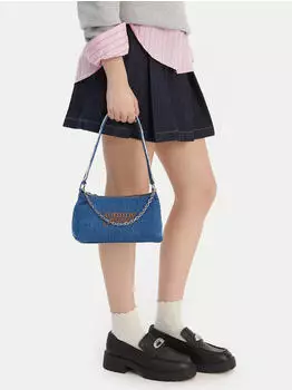 Tommy Hilfiger Denim mit aufgesticktem Logo Schultertasche mid denim (AW0AW185751A7)