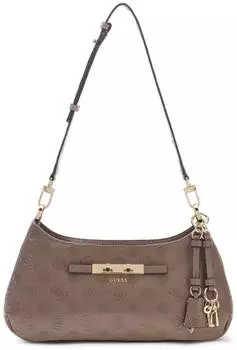 Guess Carmella Logo Schultertasche (HWPT2225180) taupe
