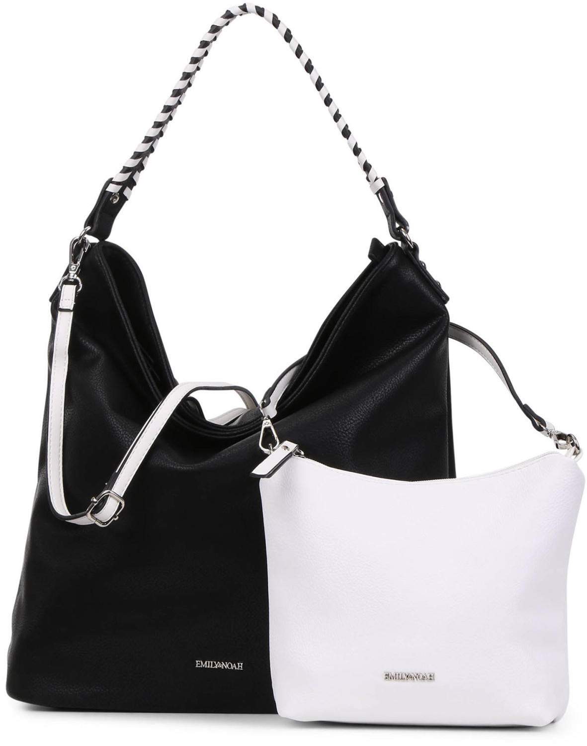 Desigual Cristal Paris Hand Bag Handtasche Tasche Negro Schwarz Weiß