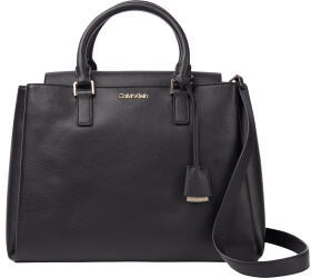 Calvin Klein Tote Flap Top Handbag CK black
