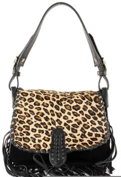 Caterina Lucchi Bramante Pony Hair Shoulder Bag S leopard/black