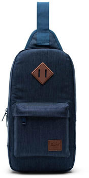 Herschel Heritage Shoulder Bag indigo denim crosshatch