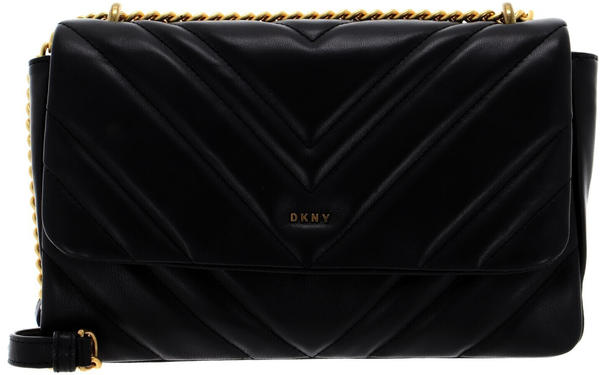 DKNY Vivian Double Shoulder Bag with Flap S/M blk/gold