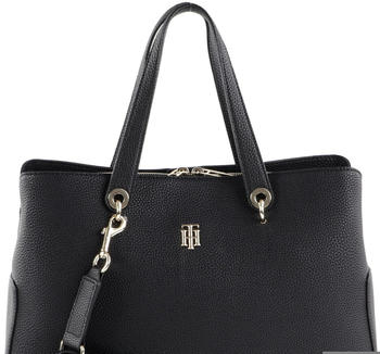 Tommy Hilfiger Monogram Plaque Satchel (AW0AW11092) black