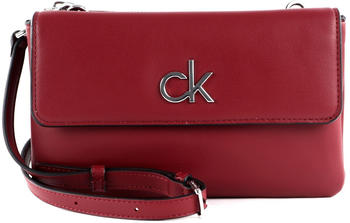 Calvin Klein Double Compartment Crossbody With Flap (K60K608177) currant red