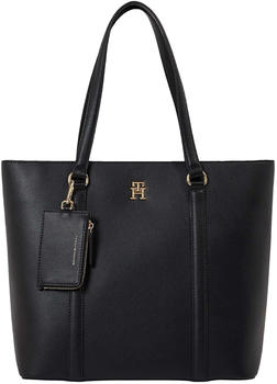Tommy Hilfiger TH Monogram Plaque Tote (AW0AW13138) black