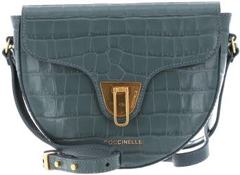 Coccinelle Beat Croco Shiny Soft Crossover Bag shark grey