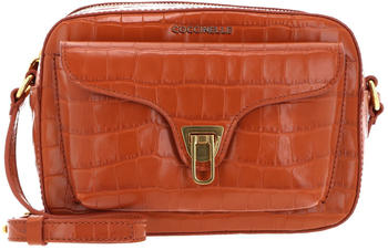 Coccinelle Beat Croco Shiny Soft Crossover Bag 21,5 cm Chestnut