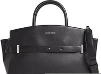 Elegante Damenhandtasche Schwarz aus Recyceltem Material mit Rei&szlig;verschluss -