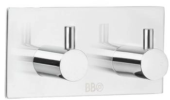 Smedbo Doppel Handtuchhaken selbstklebend Edelstahl (BK1106)