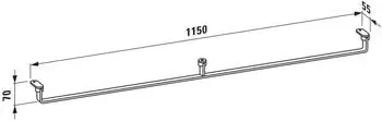 Laufen LANI Handtuchhalter Reling 1150mm schwarz matt (H3811284500001)