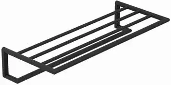 Kludi VELA R Handtuchablage mit 5898939 Badetuchhalter mattschwarz