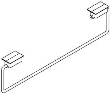 KWC Saturn Handtuchstangenset Edelstahl 478x119mm (2000101452)