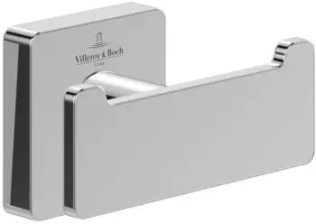 Villeroy & Boch Elements Striking Doppel-Handtuchhaken TVA15201200061 chrom, 80x44x45mm