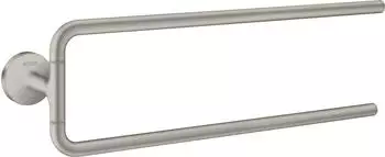 Hansgrohe Axor Handtuchhalter 42822800 490mm, zweiarmig, schwenkbar, Wandmontage, stainless steel optic