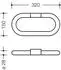 Hewi 477 Handtuchring 477.09B30099 320x150mm, matt, reinweiß
