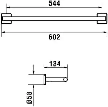 Laufen Niara S Badetuchhalter doppelt 602mm (H3810721610021)