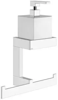 Gessi Rettangolo Kombination Seifenspender & Handtuchhalter, Wandmontage, Schwarz PVD (20879706)