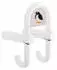 Hewi 801 Garderoben-Doppelhaken 801.90.03124 orange, Haken nach hinten