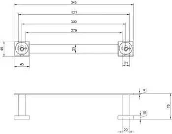 Villeroy & Boch Elements Striking Badetuchhalter TVA152009000K5