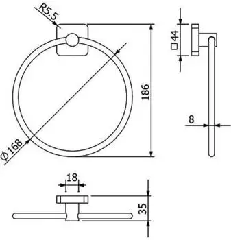 Kludi VELA S Handtuchring 2597853 mattwei&szlig;