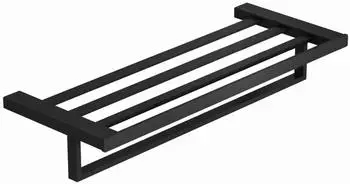 Kludi VELA C Handtuchablage mit 3198939 Badetuchhalter mattschwarz