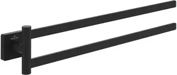 Villeroy & Boch Elements Striking Handtuchhalter zweiarmig 410mm matt schwarz (TVA152025000K5)