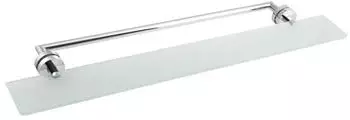 Sapho X-Square Wandregal mit Handtuchhalter 800mm, Milchglas/Chrom (XR458)