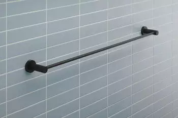Duravit D-Code Handtuchhalter 0099234600 Schwarz Matt, 848x80x48 mm, Wandh&auml;ngende Montage