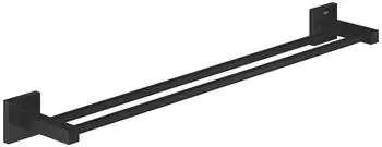 GROHE QuickFix Start Cube double towel bar matte black (411042430)