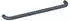 Hewi 477 Badetuchhalter 477.30B21098 457 mm, signalweiß, ohne Rosetten, matt