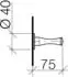 Dornbracht Madison Haken 83252970-28 Ausladung 75 mm, messing gebürstet