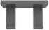 Hewi System 900 Q Doppelhaken 900Q90.00260SC pulverbeschichtet dunkelgrau perlglimmer tiefmatt, aus Edelstahl, 75x40x44mm