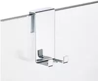 AVENARIUS Halter f&uuml;r Duschabtrennung; mit 2 Haken, f&uuml;r 6,8,10 mm, Serie Univ.
