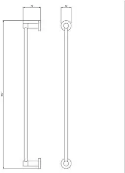 Omnires MODERN PROJECT Badetuchhalter MP60216BSB