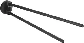 Gedy Felce Plus Handtuchhalter doppeltes Gelenk, mattschwarz (FP23)