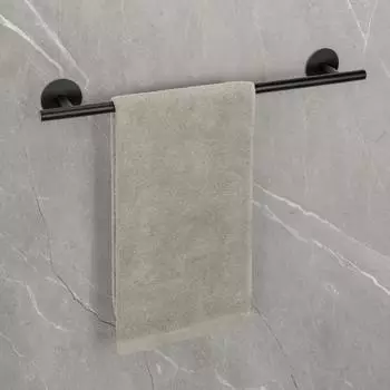 Sch&ouml;ner Wohnen Uno Meleto Badetuchstange 60cm schwarz