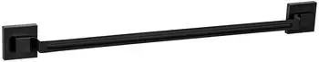 Wenko Quadro Handtuchstange Vacuum-Loc&reg;, Edelstahl, schwarz