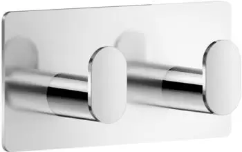 Smedbo CUBE Doppelhaken, Edelstahl verchromt, selbstklebend (BK456)