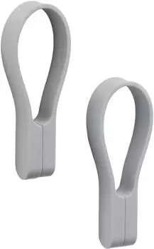 Zone Denmark Loop Handtuchhalter magnetisch, gull grey, 2er-Set