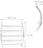 Relaxdays Wand-Handtuchhalter 5 Stangen, Stahl, silber (56,5x70x15,5cm)
