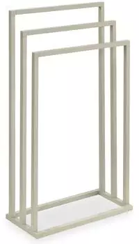 Idimex Kuno Handtuchst&auml;nder freistehend, Metall, beige, 3 Stangen (45x84x21cm)